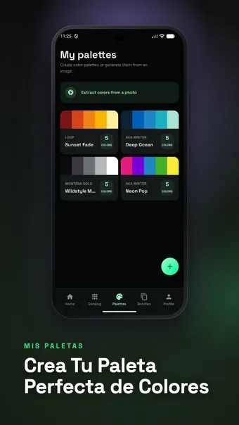 Captura de SprayDeck: paletas de colores guardadas para piezas de graffiti